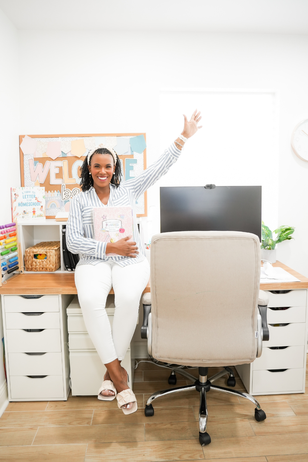 Gervase Ware shows how she set up her children's homeschool room.