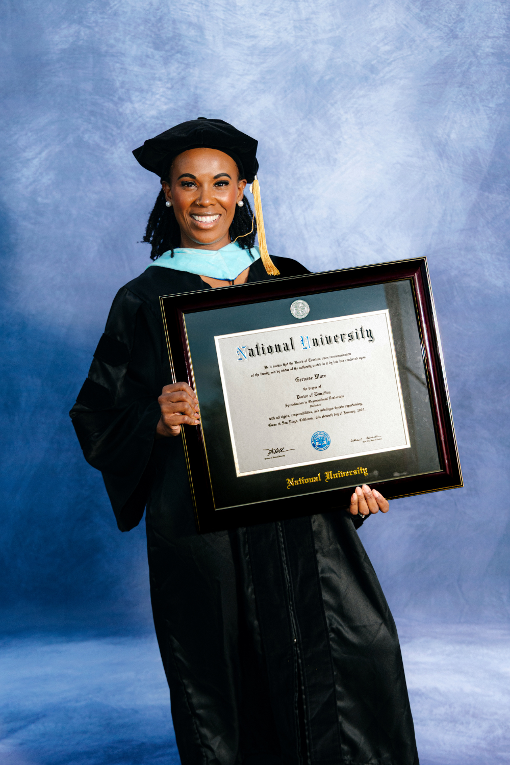 Gervase Ware went back to school as a mom of 5